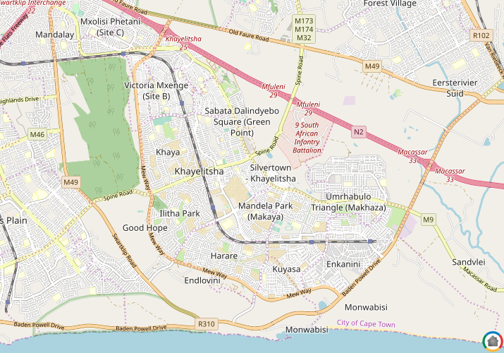 Map location of Griffiths Mxenge